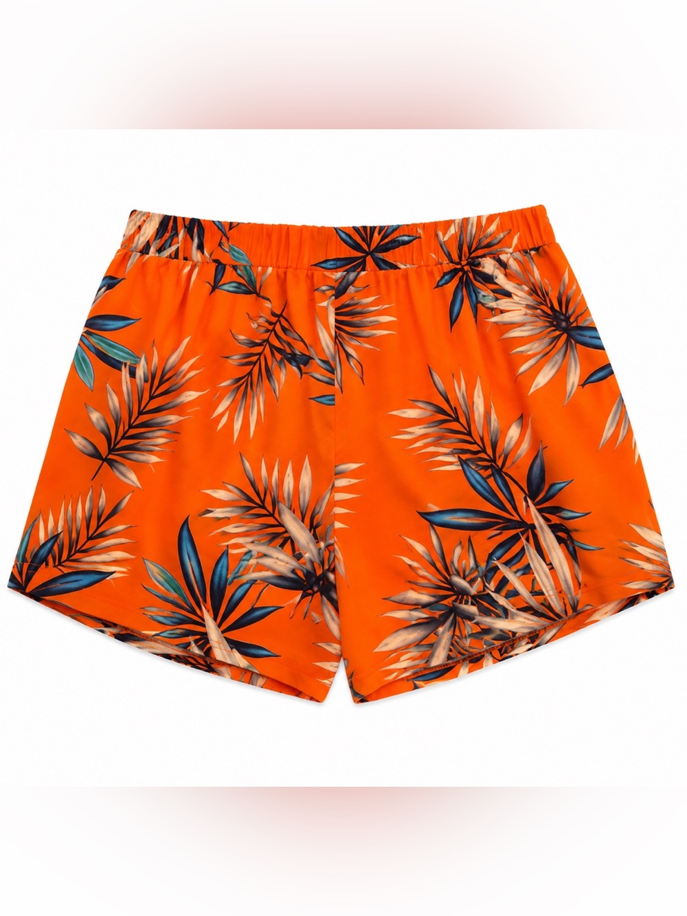 Tropical Hawaiian Palm Tree Leaf Shorts Women’s Boho Resort Vacation Lounge S - Picture 4 of 6